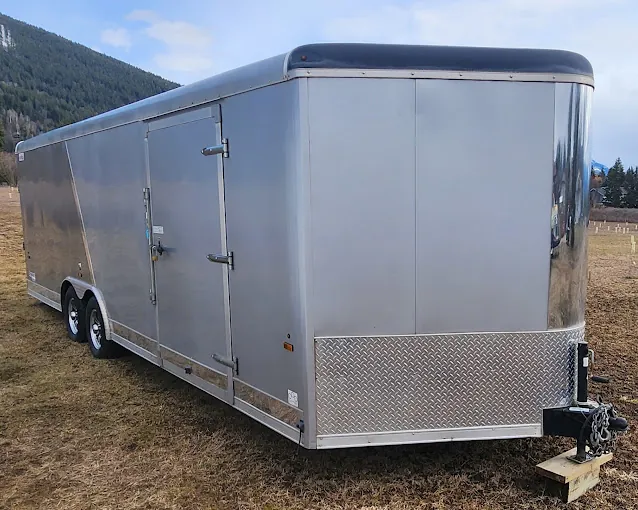 The enclosed trailer
